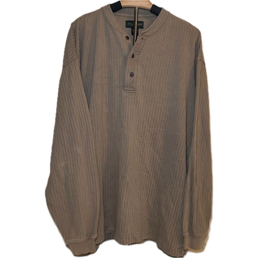 Vintage Hill & Archer Brown Mens L Cotton Cable Knit Preppy Sweater Cuffs